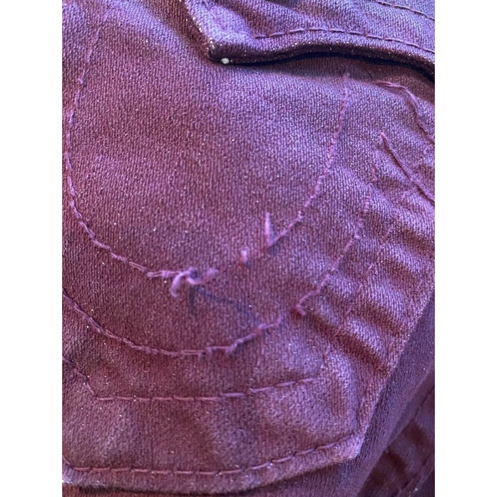 True Religion Serena Maroon Glitter Skinny Jeans - Picture 12 of 12